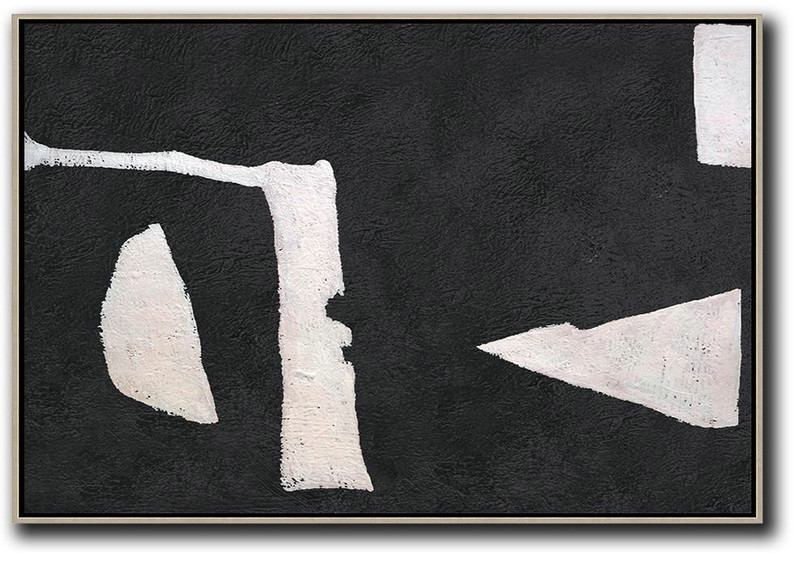 Modern Wall Art,Oversized Horizontal Minimal Art On Canvas - Original Abstract Oil Paintings